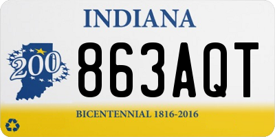 IN license plate 863AQT