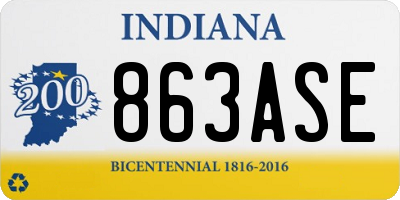 IN license plate 863ASE