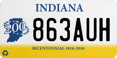 IN license plate 863AUH