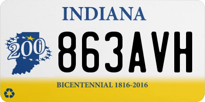 IN license plate 863AVH