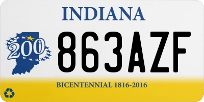 IN license plate 863AZF