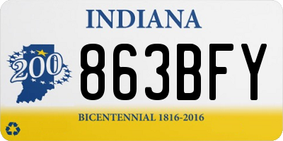 IN license plate 863BFY