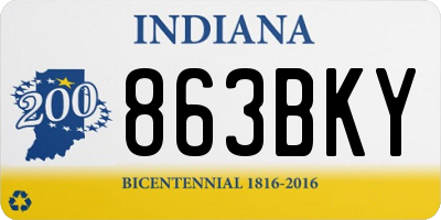 IN license plate 863BKY