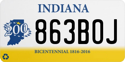 IN license plate 863BOJ