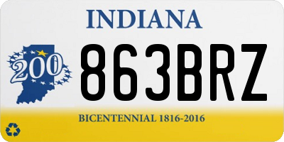 IN license plate 863BRZ