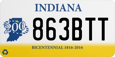IN license plate 863BTT