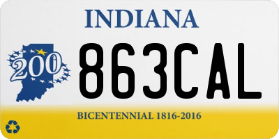 IN license plate 863CAL