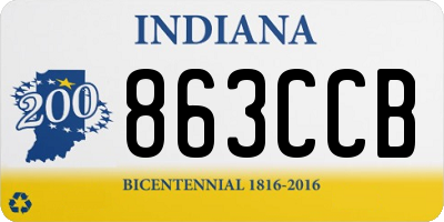 IN license plate 863CCB