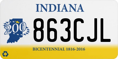 IN license plate 863CJL