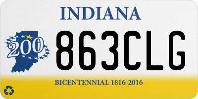 IN license plate 863CLG