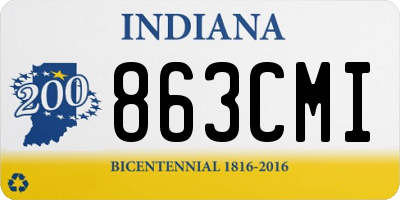 IN license plate 863CMI