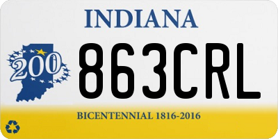 IN license plate 863CRL