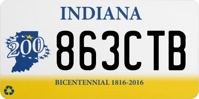 IN license plate 863CTB