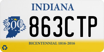 IN license plate 863CTP