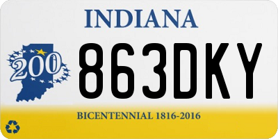 IN license plate 863DKY