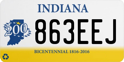 IN license plate 863EEJ