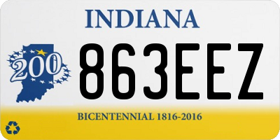 IN license plate 863EEZ