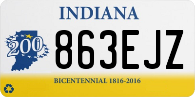 IN license plate 863EJZ