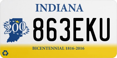 IN license plate 863EKU