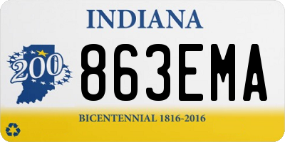 IN license plate 863EMA