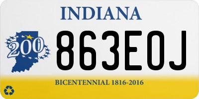 IN license plate 863EOJ