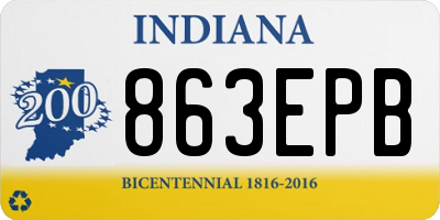 IN license plate 863EPB