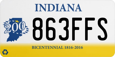 IN license plate 863FFS