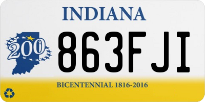 IN license plate 863FJI