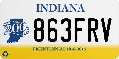 IN license plate 863FRV