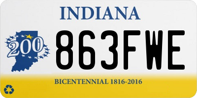 IN license plate 863FWE