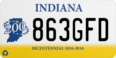 IN license plate 863GFD