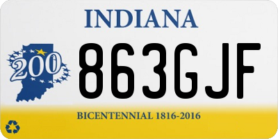 IN license plate 863GJF