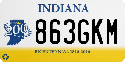 IN license plate 863GKM