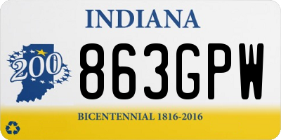 IN license plate 863GPW