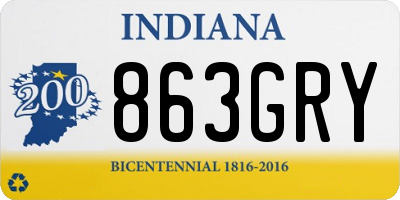 IN license plate 863GRY