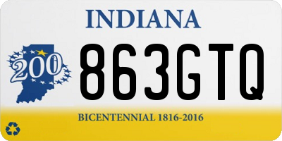 IN license plate 863GTQ