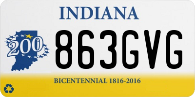 IN license plate 863GVG
