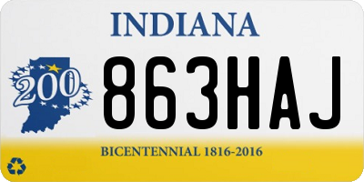 IN license plate 863HAJ