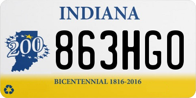 IN license plate 863HGO