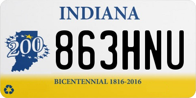 IN license plate 863HNU