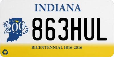 IN license plate 863HUL