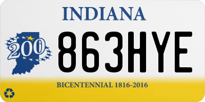 IN license plate 863HYE