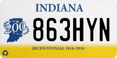 IN license plate 863HYN