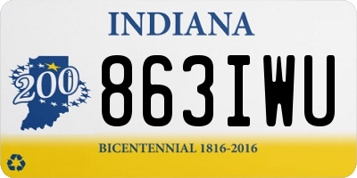 IN license plate 863IWU