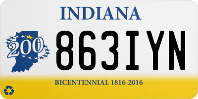 IN license plate 863IYN