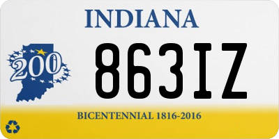 IN license plate 863IZ
