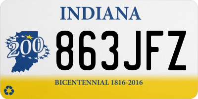 IN license plate 863JFZ