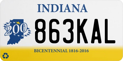 IN license plate 863KAL