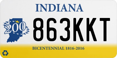 IN license plate 863KKT