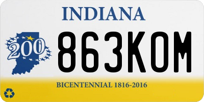 IN license plate 863KOM